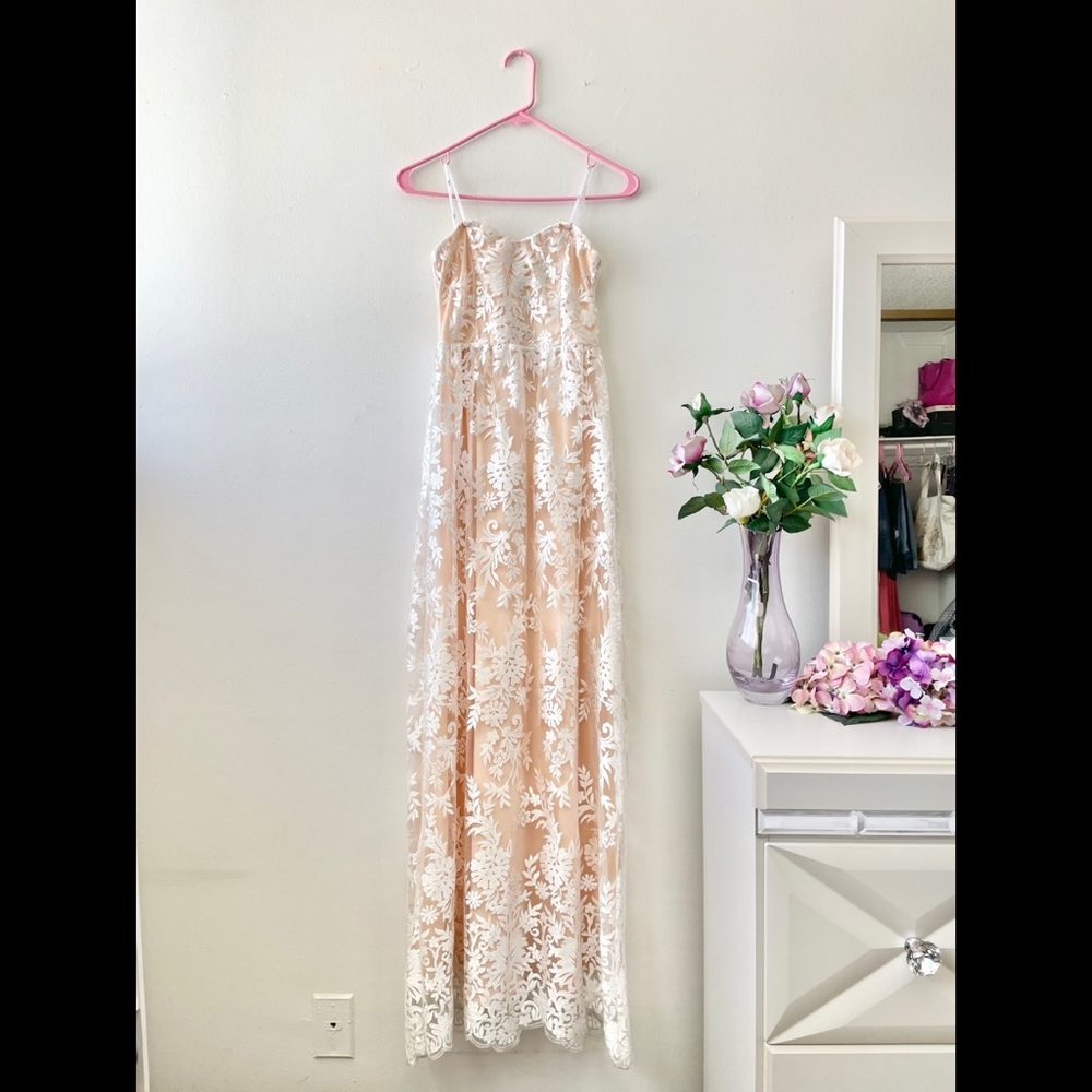 Lulus Love Will Find a Way Peach Maxi Dress